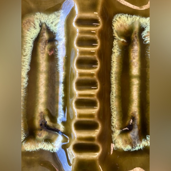 ☾ 8” x 8” 1960’s ashtray ~ avocado green. 🥑✨ - Picture 7 of 9